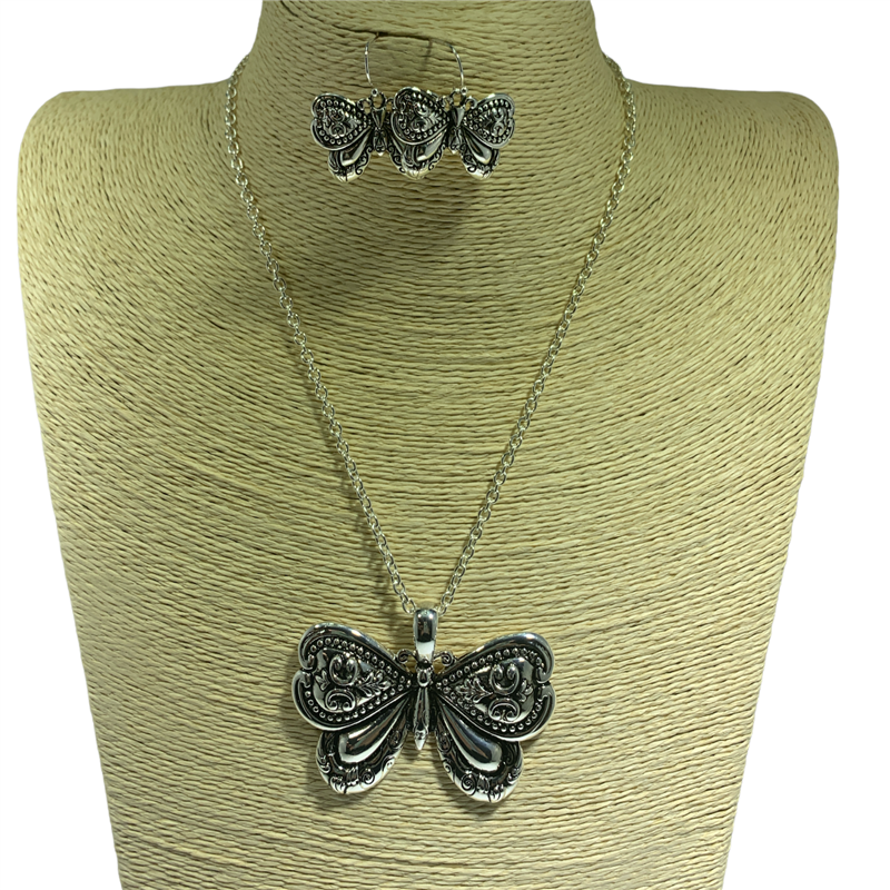 AS6866-AS BUTTERFLY NECKLACE SET