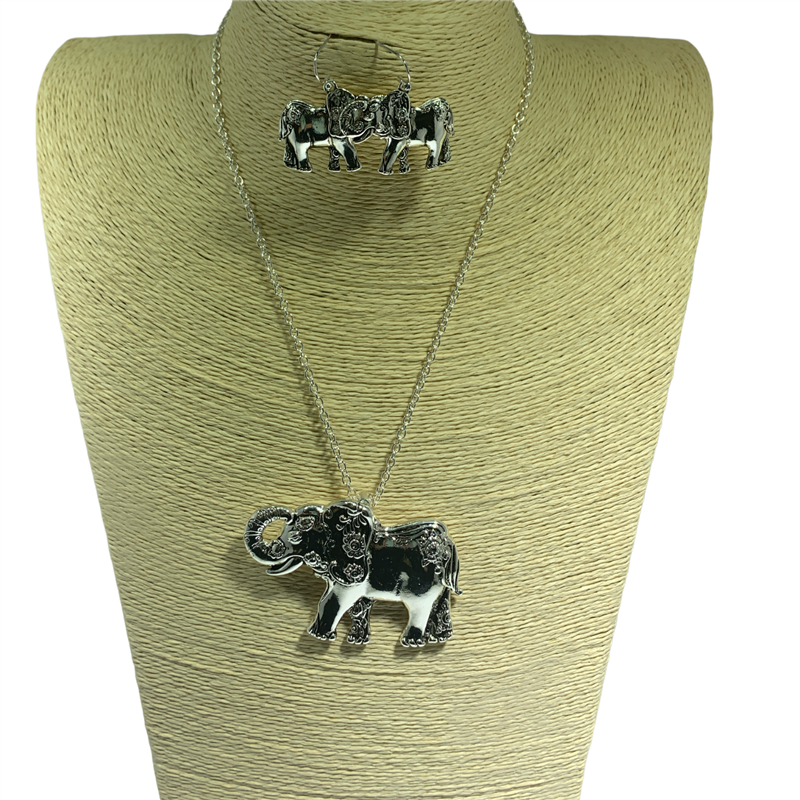 AS6868-AS ELEPHANT NECKLACE SET