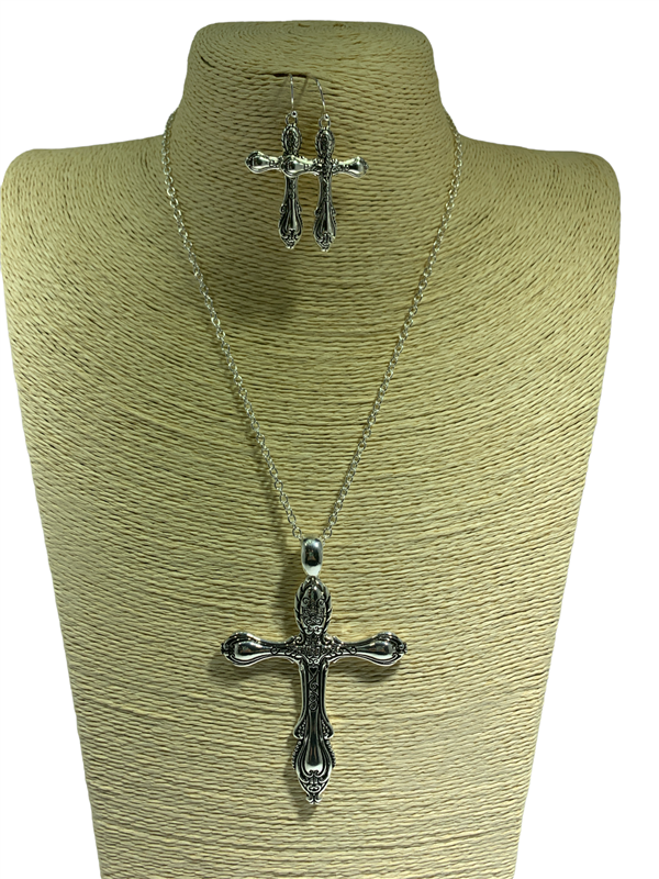 AS6869-AS CROSS NECKLACE SET