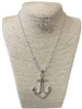 AS6886  SILVER ANCHOR NECKLACE SET