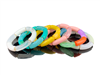ATB003 CLEAR AND SOLID COLOR ACRYLIC TUBE  STRETCH BRACELET