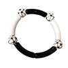 ATB209 SOCCER BALL BLACK AND WHITE ACRYLIC BRACELET