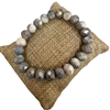 B102GY 10MM GRAY MIX CRYSTAL BRACELET