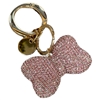 B14PN PINK RHINESTONE BOW KEYCHAIN