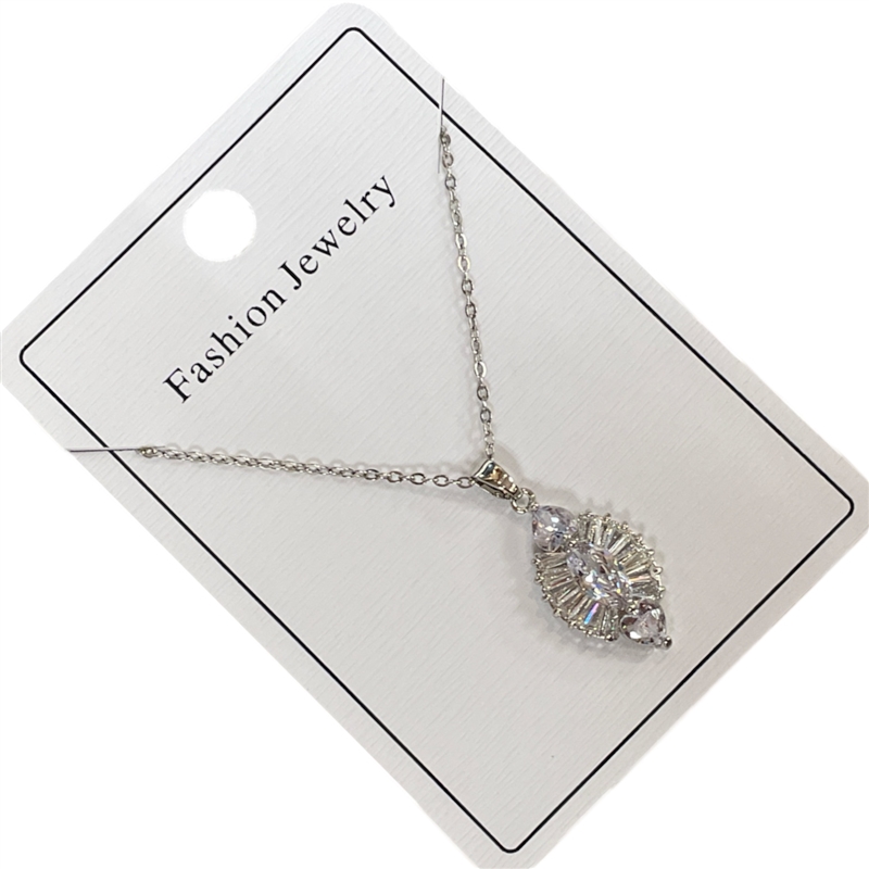 B295O BAGUETTE RHINESTONE NECKLACE