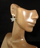 B4E2362 ANTIQUE GOLD CRYSTAL STAR POST EARRINGS