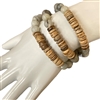 B6330 SEMI- PRECIOUS WOODEN 3 PCS SET BRACELET