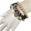 B80022 CRYSTAL & NATURAL STONE 3PCS SET BRACELET