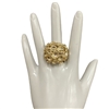 B814  GOLD HAMMERED FLOWER RING