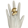 B815  GOLD HAMMERED LEAF RING
