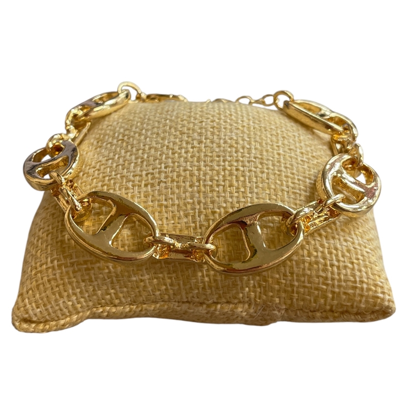 BB1050 GOLD PLAIN LINK BRACELET