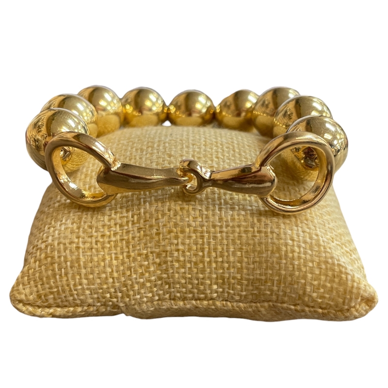 BB1036 LARGE BEADED LINK STRETCH BRACELET