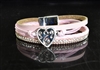 BR1027 4 LAYER MAGNETIC HEART BRACELET