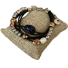 BR1107 MULTI BEADED BLUE STONE BRACELET