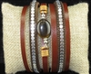 BR111112 STONE MAGNETIC BRACLET 6 STRAND