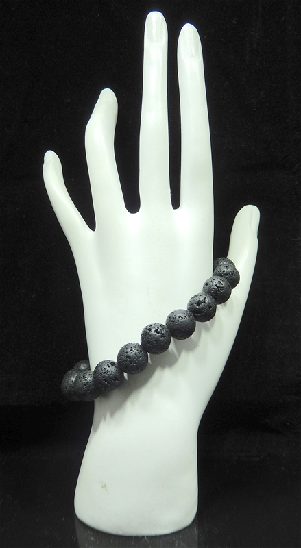 BR1212 LAVA STONE STRETCH BRACELET