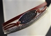 BR1710 BURGUNDY 3 LAYER BLESSED MAGNETIC BRACELET