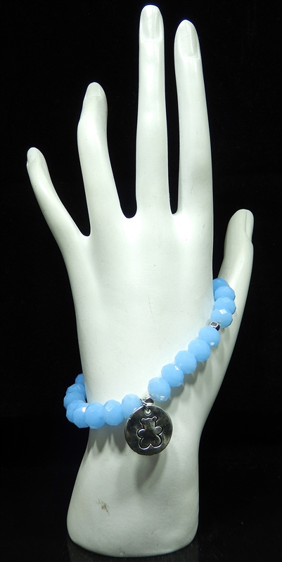 BR2310 BEADED BEAR STRETCH BRACELET