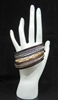 BR3009 7 LAYER CRYSTAL BROWN MAGNETIC BRACELET