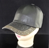 BRH27 BLACK AND GOLD PATTERNED RHINESTONE HAT