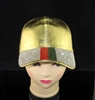 BRH32 METALLIC GOLD STRIPPED RHINESTONE HAT