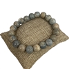 BRS01GM  10MM GRAY MIX SEMI- PRECIOUS STONE BRACELET