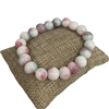 BRS01M 10MM WHITE MULTI  SEMI- PRECIOUS STONE BRACELET