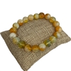 BRS01OM  10MM HONEY MIX SEMI- PRECIOUS STONE BRACELET