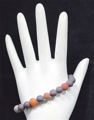 BRS021 8MM MULTI CORAL STONE BRACELET