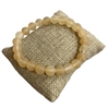 BRS024 8MM NATURAL YELLOW STONE BRACELET