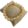 BRS044 10MM NATURAL YELLOW STONE BRACELET
