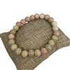 BRSOL OLIVE PINK MIX SEMI-PRECIOUS STONE BRACELET