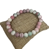 BRSPG 8MM PINK GREEN MIX SEMI-PRECIOUS STONE BRACELET