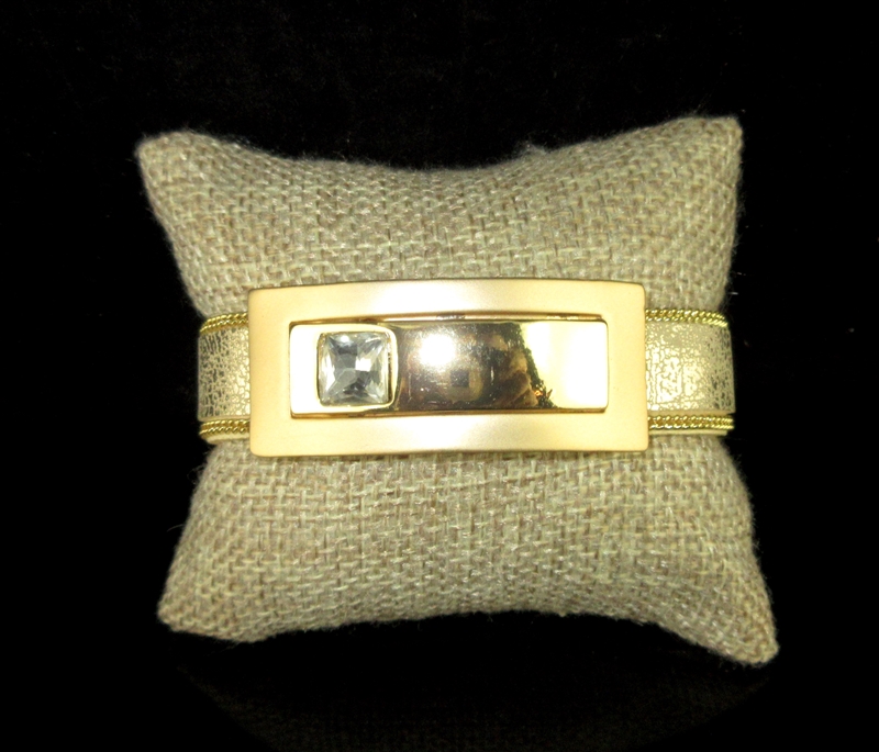 BT-13-1 ANTIQUE RECTANGLE RHINESTONE MAGNETIC BRACELET