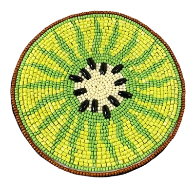 C1HC4024 KIWI SEED BEAD COASTER