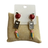 C2E2761 JOURNAL ENAMEL DANGLE POST EARRINGS
