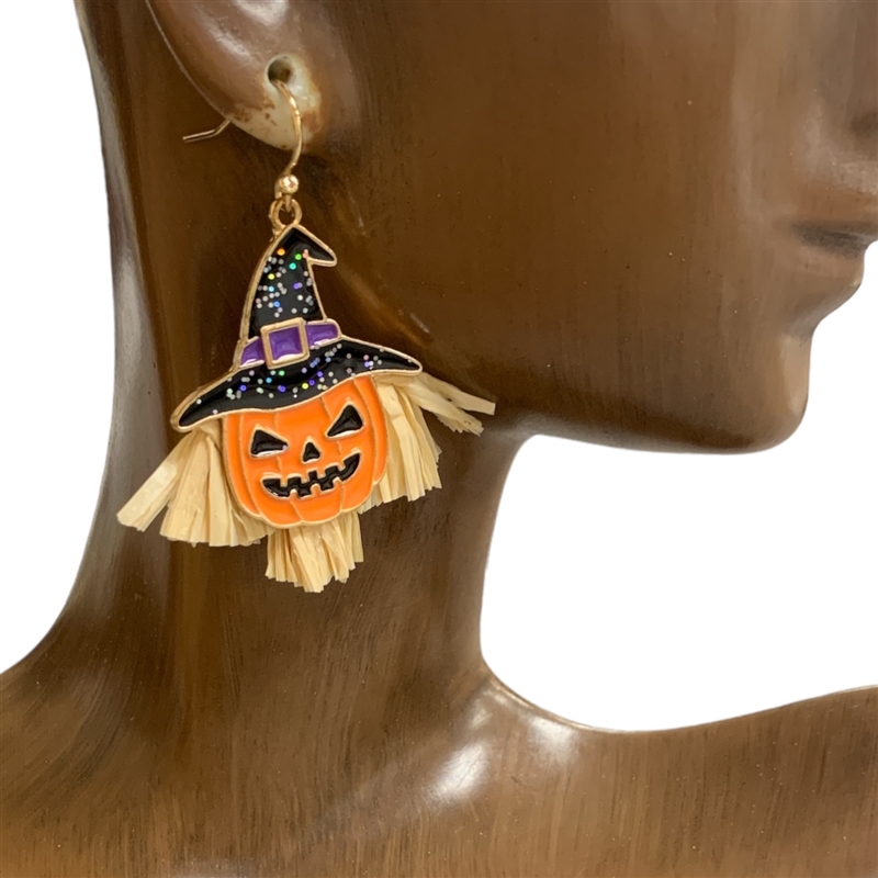 C3E2043  HALLOWEEN PUMPKIN EARRINGS