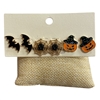 C3ES2120  WHITE & ORANGE GHOST EARRINGS