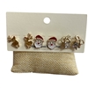 C3ES2361 CHRISTMAS  STUD 3 PC SET EARRINGS