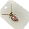 C3N2843 WHITE HEART ROSE IN CENTER NECKLACE
