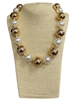 C42B PEARL & BALL SHORT NECKLACE