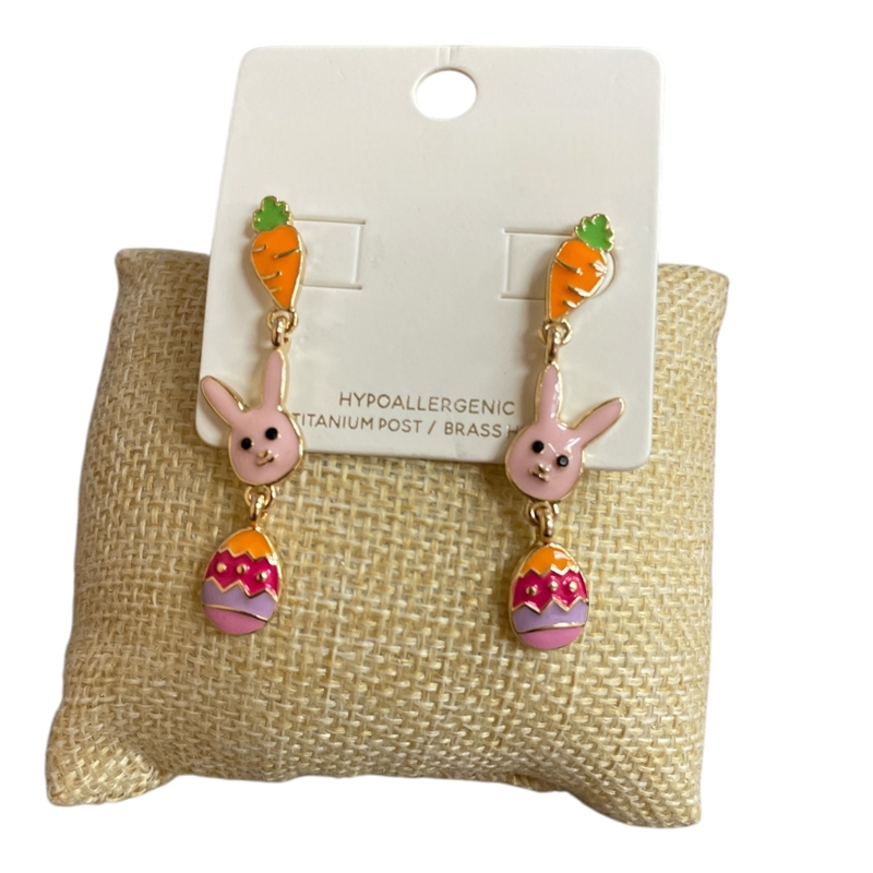 C4E2323  EASTER BUNNY EARRINGS