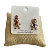 C4E2407  TEDDY AMERICAN FLAG SMALL STUDS EARRINGS