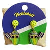 C4E2745 YELLOW PICKLEBALL POST EARRINGS