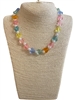 C4N2094   ACRYLIC HEART  SHORT NECKLACE