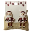 C5E2025 GLITTER RED SANTA CHRISTMAS  EARRINGS