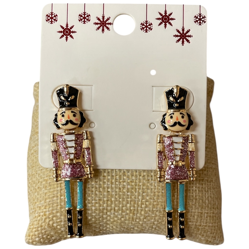 C5E2063 NUT CRACKER CHRISTMAS  EARRINGS