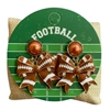 C5E2233 PEARL FOOTBALL BOW DROP POST DANGLE EARRINGS