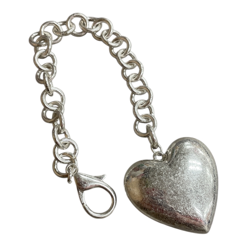 C5K2392M   BUBBLE MATTE  HEART BAG CHARM & KEYCHAIN