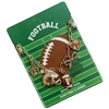 C5N2235 GOLD FOOTBALL MULTI CHARM NECKLACE
